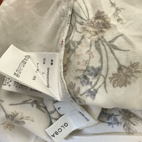 Global Works button down blouse floral womens L - Picture 4 of 5